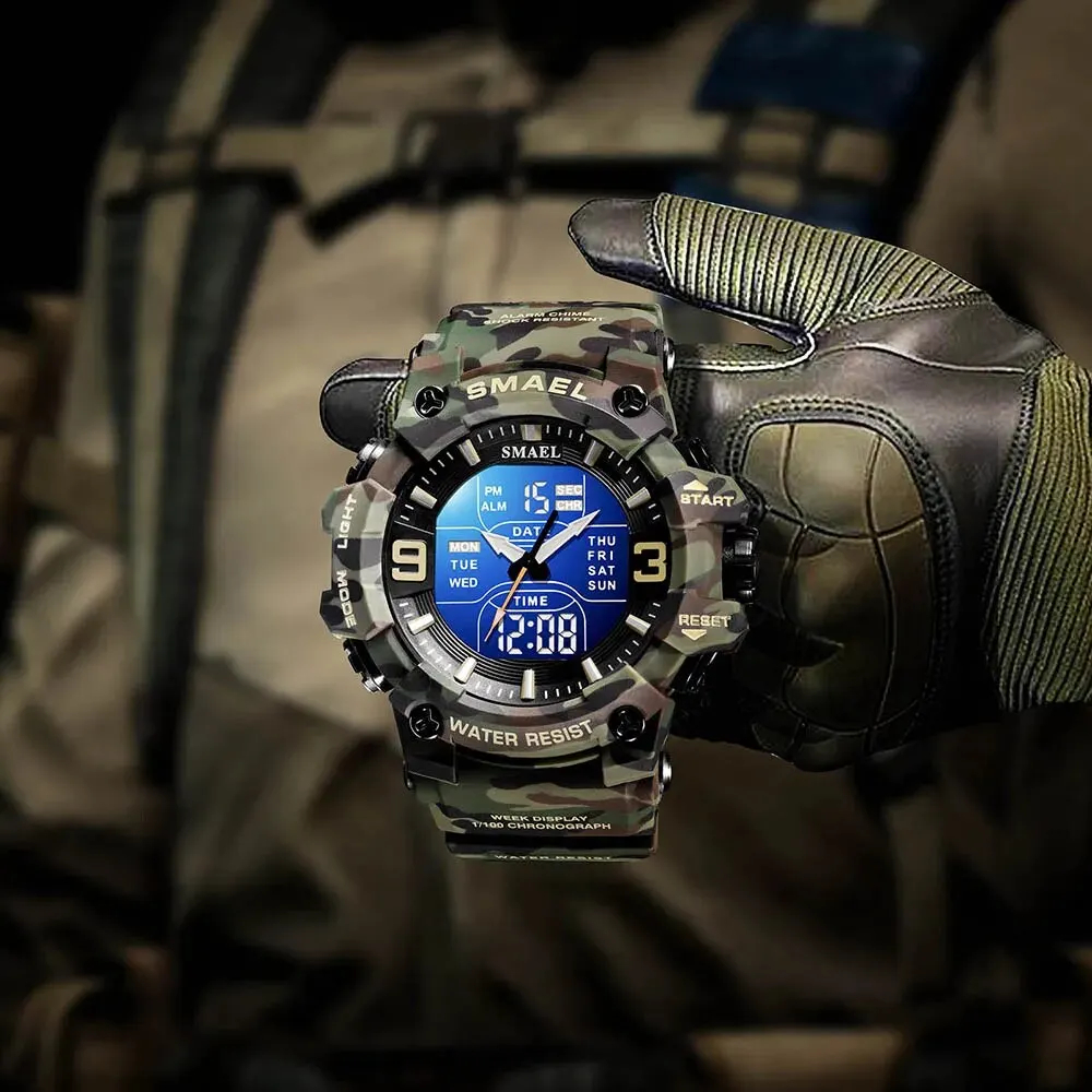 Reloj SMAEL 8049MC Táctico Militar Digital Analógico 5 ATM