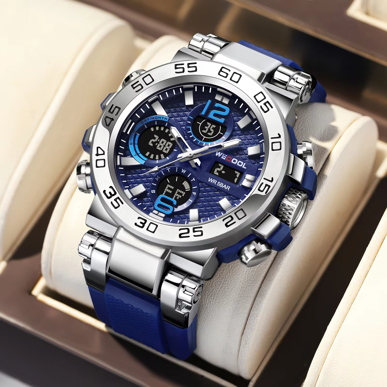 Reloj WECOOL W-822 Deportivo Digital Analógico 5 ATM Azul